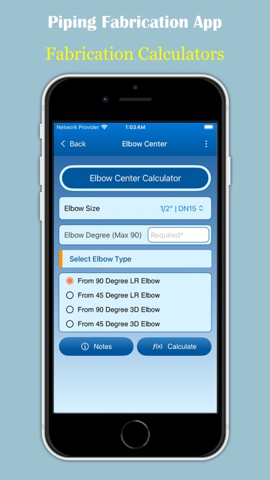 Piping Fabrication App Screenshot