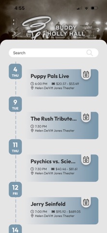 The Buddy Holly Hall iPhone screenshot