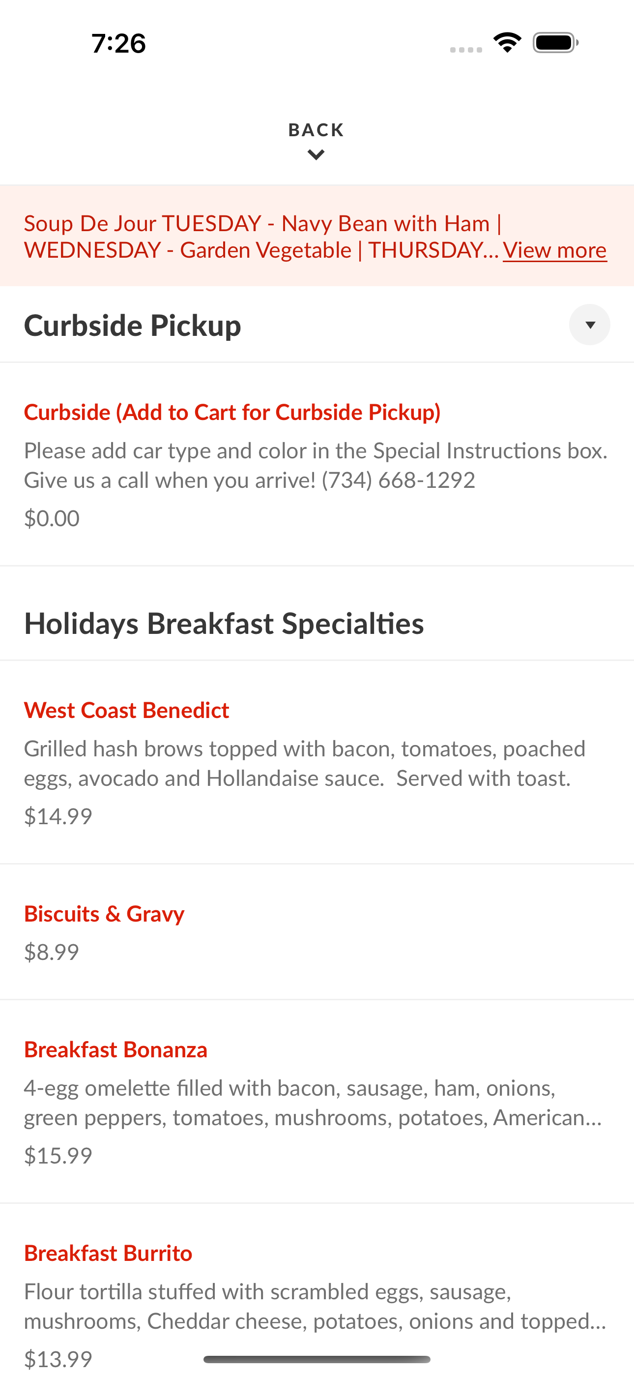 Holiday's Restaurant screenshot 3