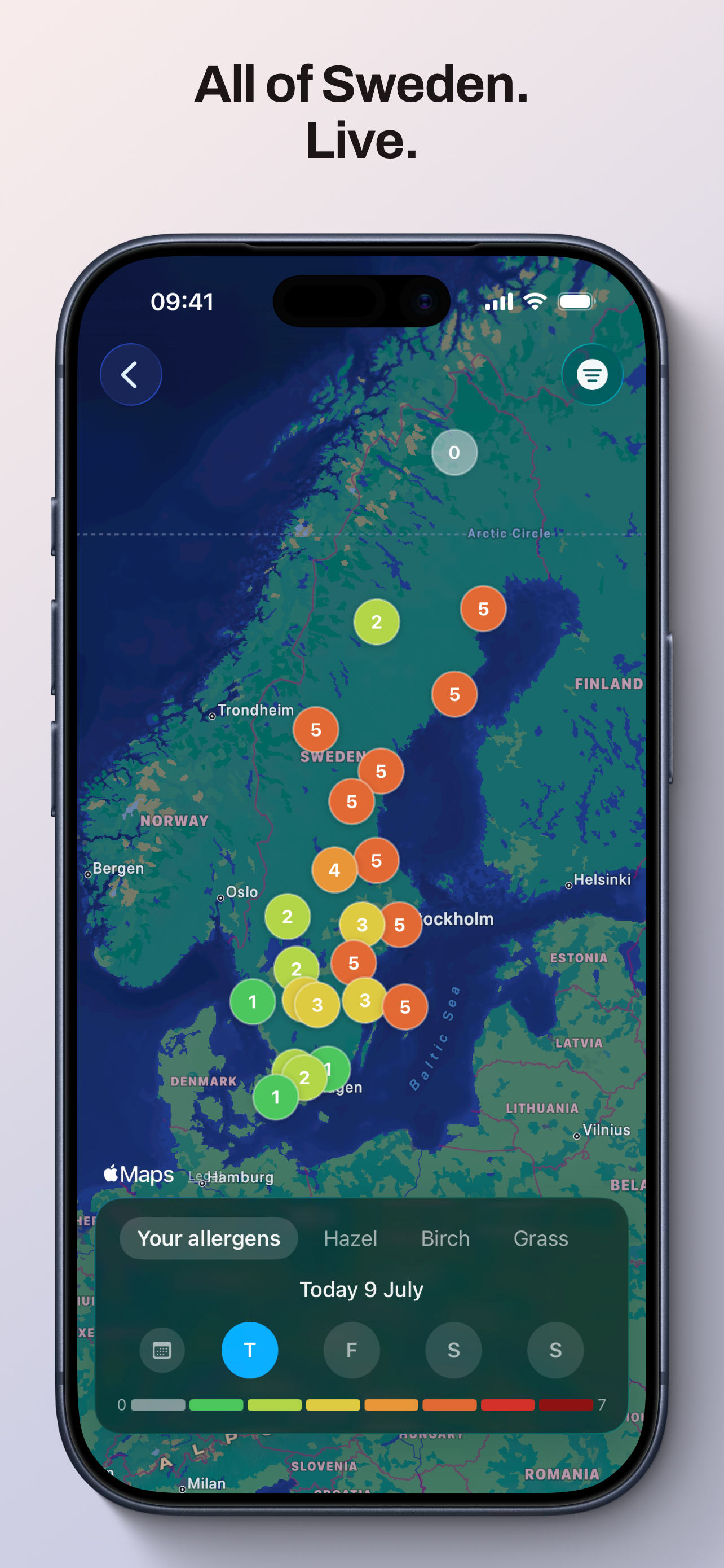 Pollen: Pollen Forecasts screenshot 2