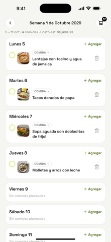Weekly Food screenshot 2