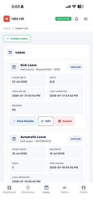 HBE HR screenshot 2