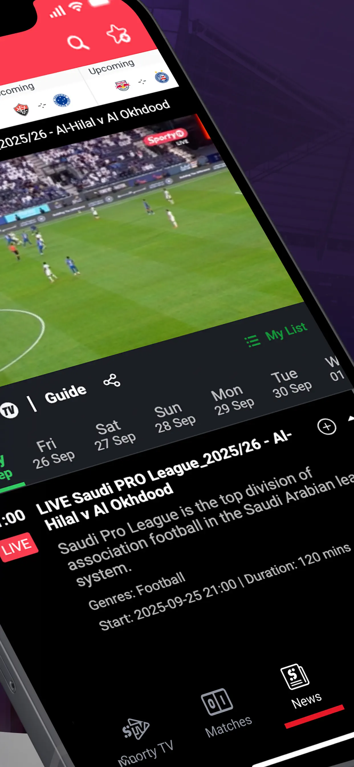 SportyTV: Live Sports Stream screenshot 3