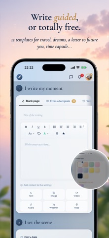 Diariste · Your Private Diary iPhone screenshot