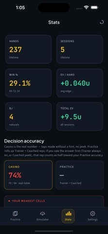 Bankroll: Blackjack Practice Screenshot 10 of 10