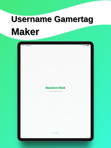 Random Nick Generator iPad screenshot