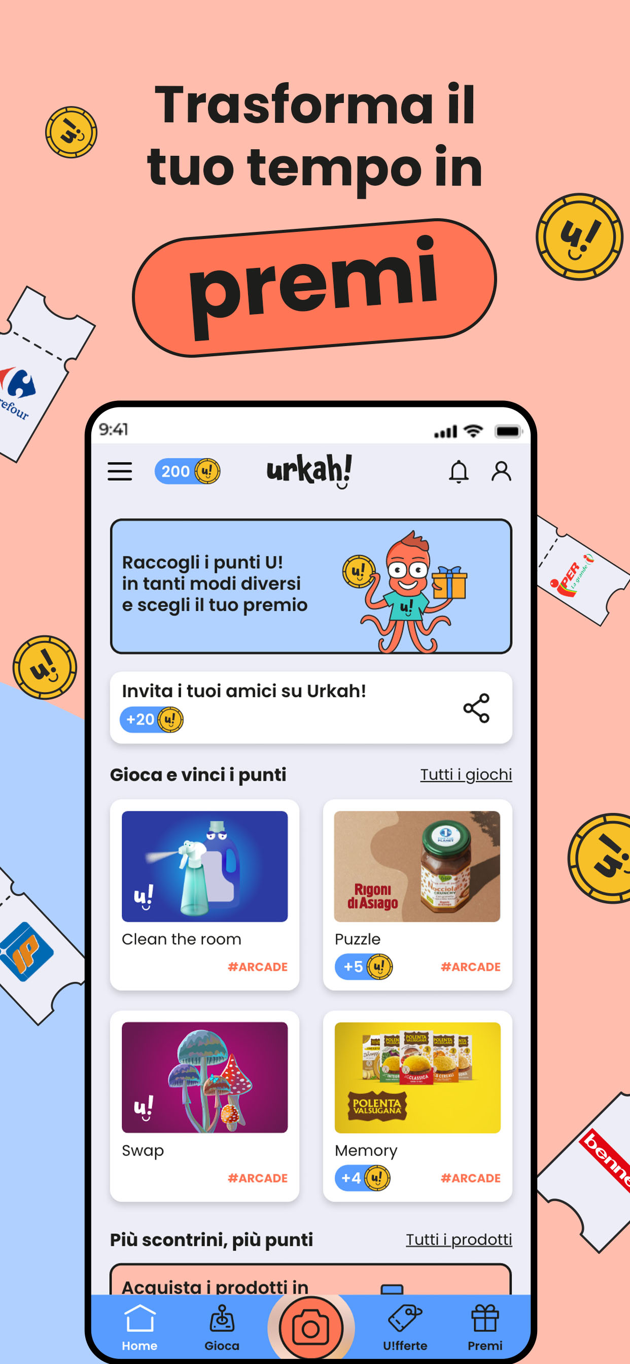 Urkah! – Spesa, giochi, premi