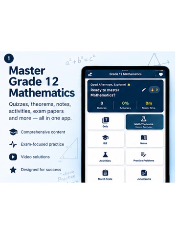 Grade 12 Mathematics iPad screenshot 2