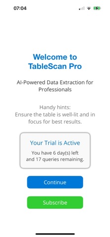 TableScan-Pro screenshot
