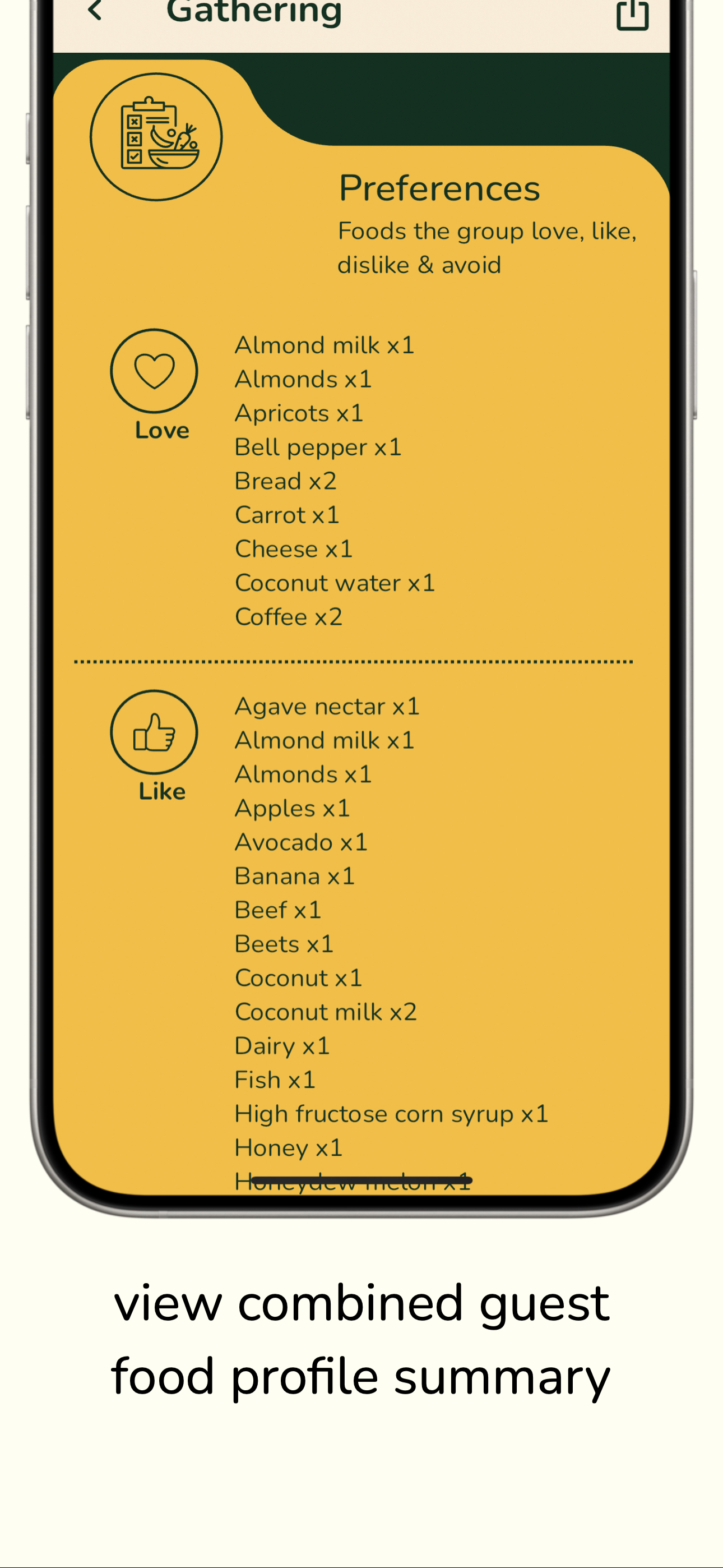 My foodFile screenshot 6