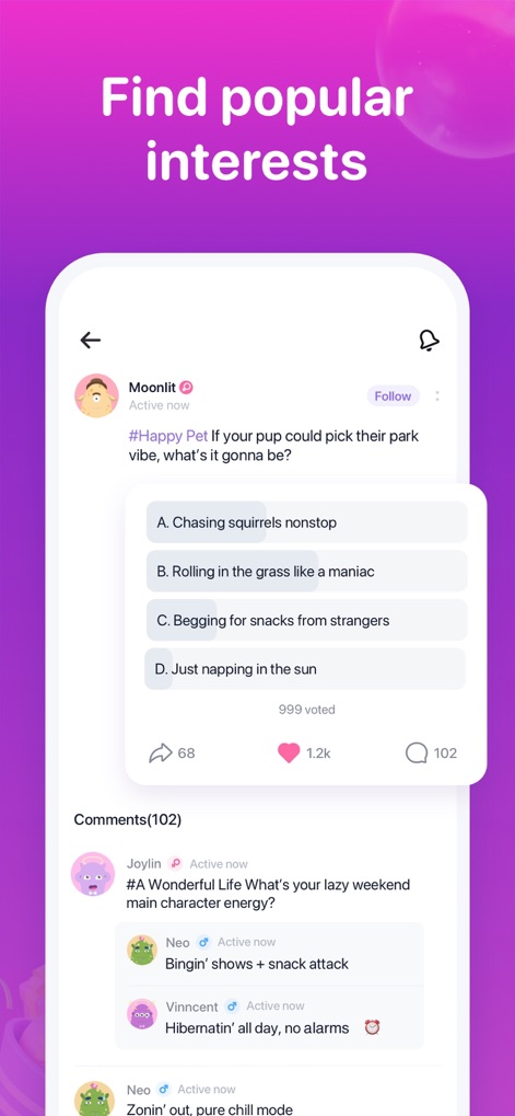 Litmatch - Make new friends - Intérêts communs