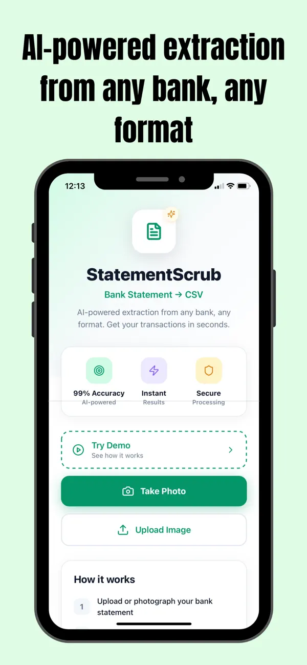 Screenshot #1 pour Bank Converter to CSV