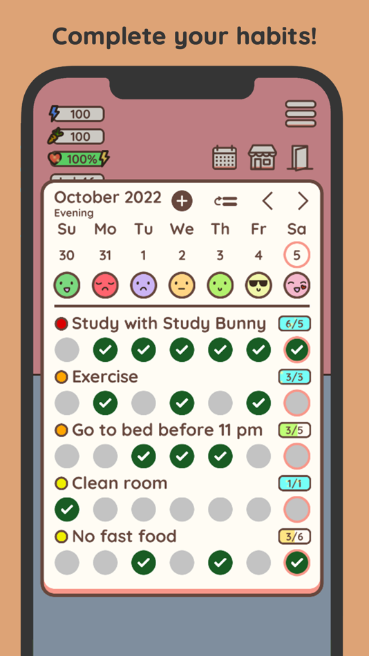 #2. Habit Rabbit: Habit Tracker (iOS) 由: Justin Patrick Silang