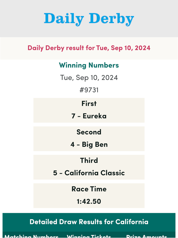 Screenshot #4 pour California Lottery Numbers