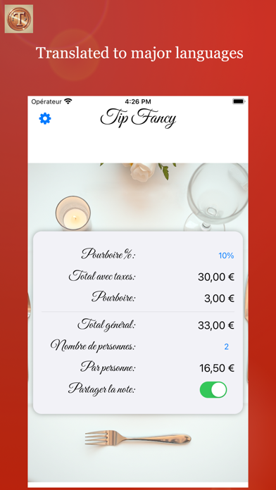 Tip Fancy - Tip Calculator Screenshot