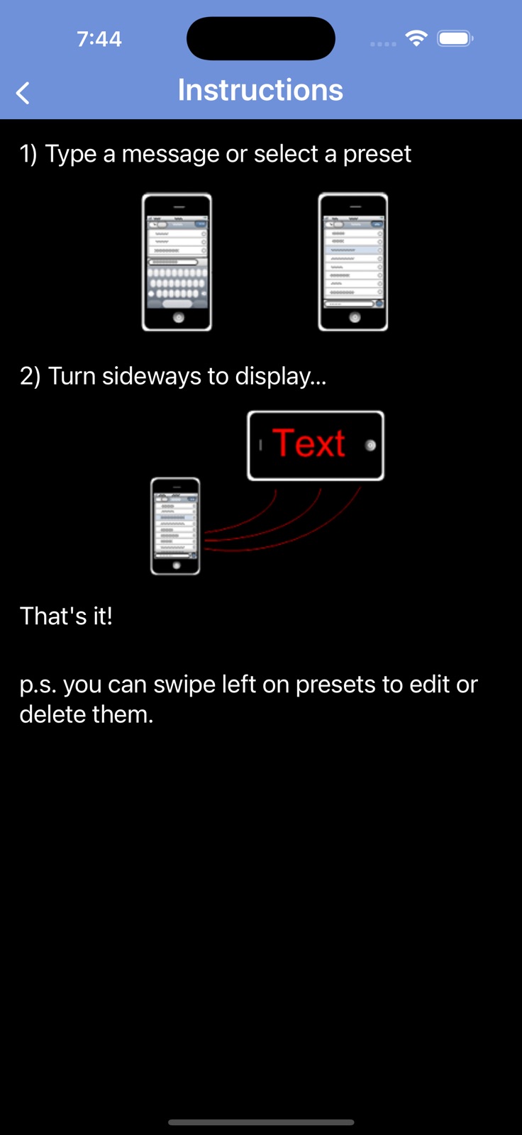 SkyText iphone screenshot 1
