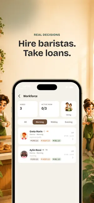 Slow Coffee Tycoon: Idle Cafe screenshot 3