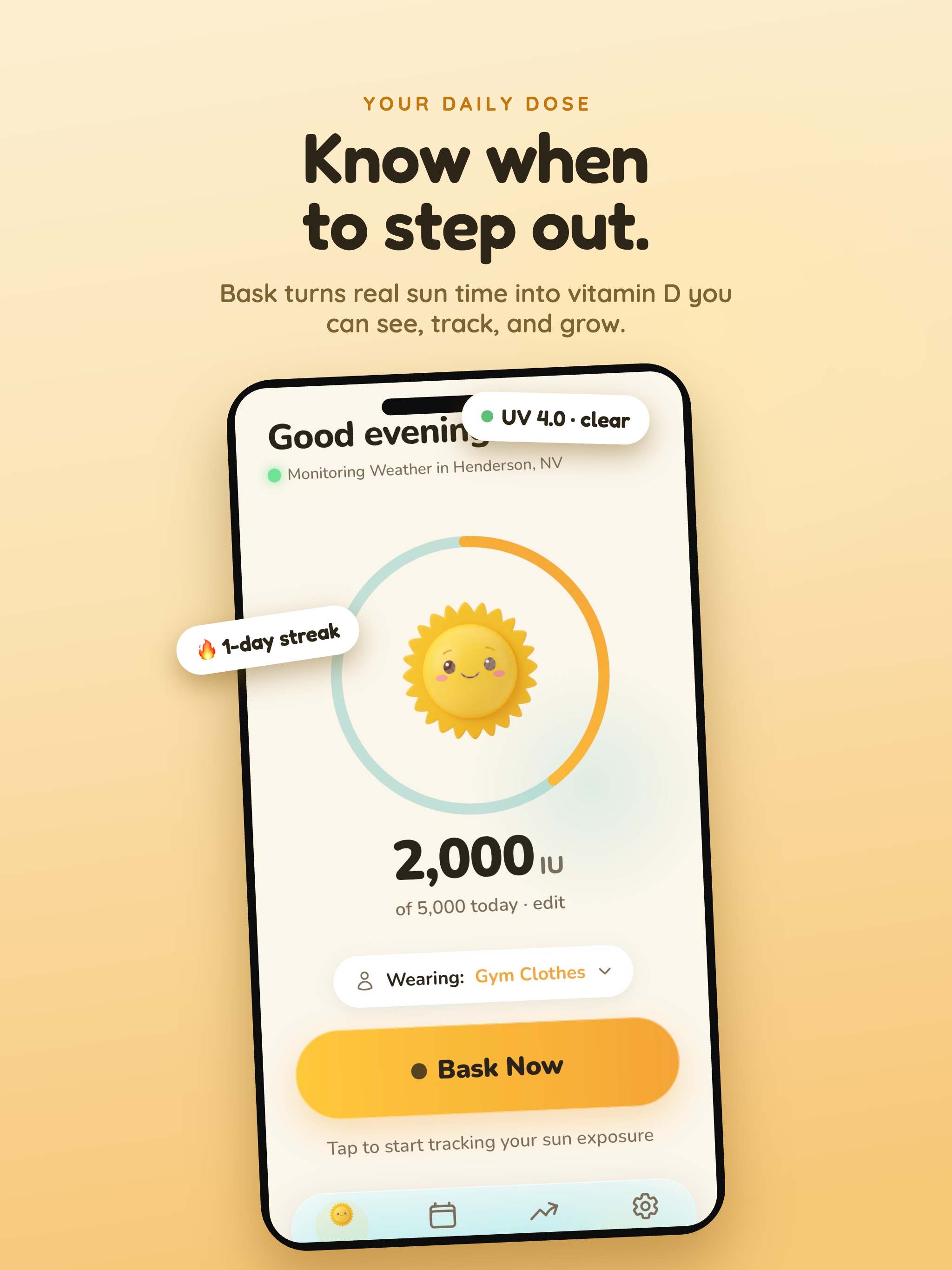 Bask - Vitamin D Sun Tracker