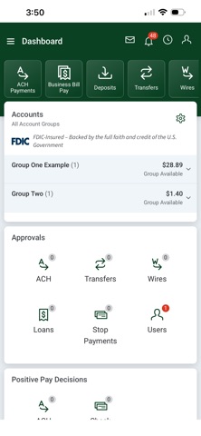 SMBT Treasury Management iPhone screenshot