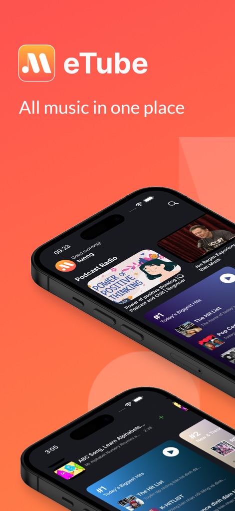 Music Player & iMusic・eTube - Explore how eTube brings together diverse content, from personalized podcast radios to curated music playlists, all within a sleek, integrated interface.