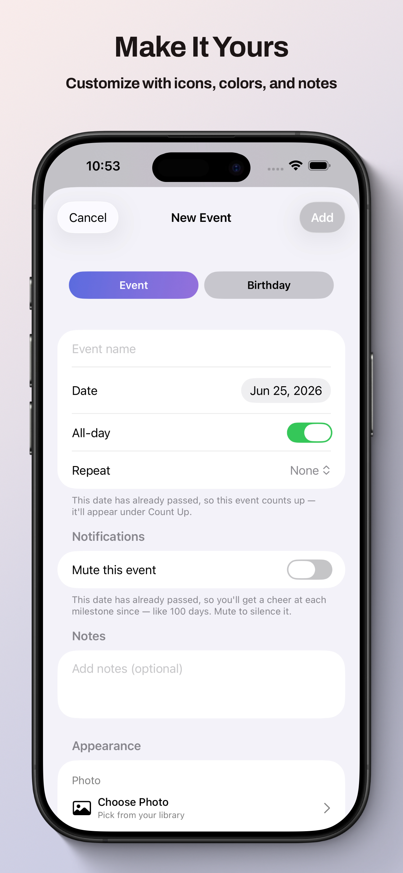 Dayrift: Countdown Timer screenshot 5