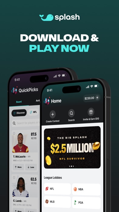 Splash Sports | Survivor & DFS iPhone screenshot 10 - Sports app