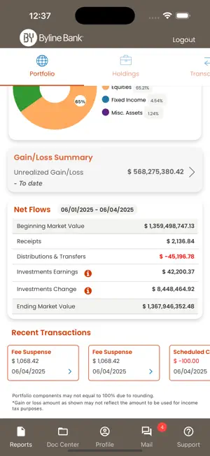 Byline Bank Wealth Mobile screenshot 3