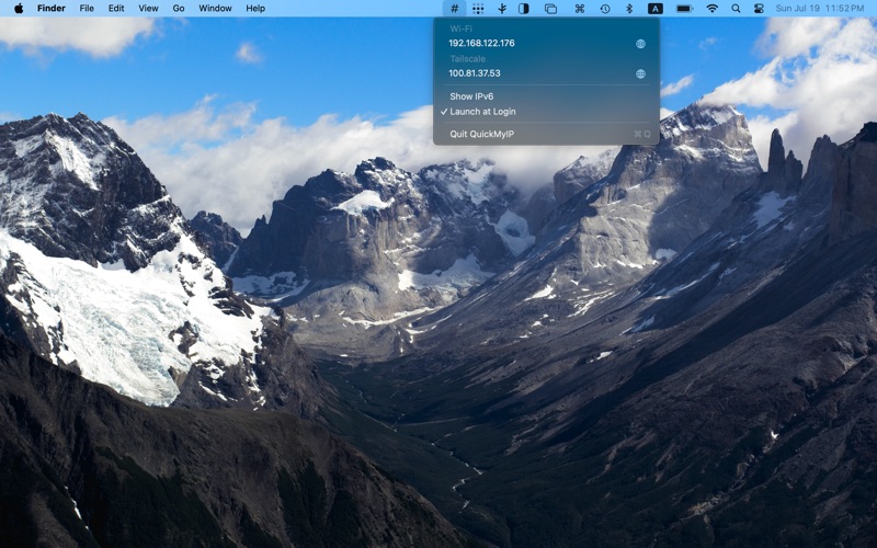 QuickMyIP screenshot