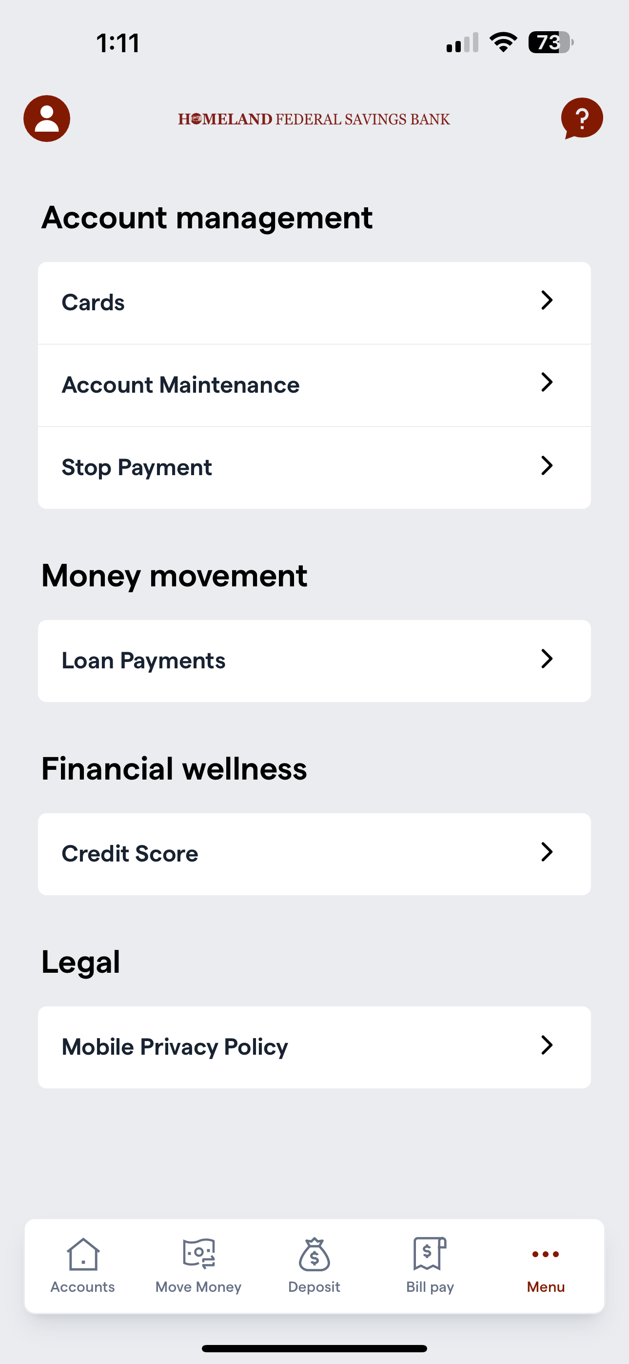 Homeland Bank Mobile screenshot 6