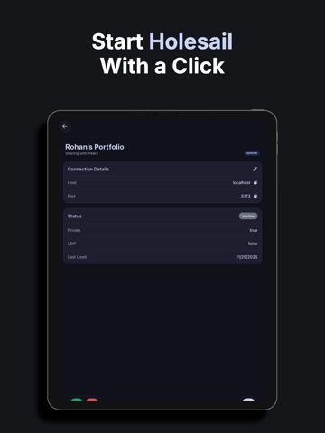 Holesail Go iPad screenshot