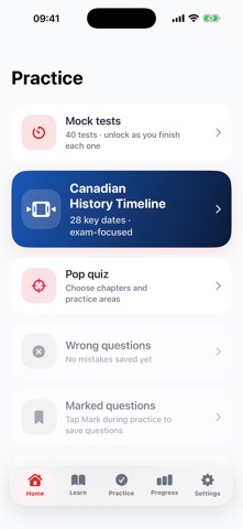Canada Citizenship Practice iPhone screenshot