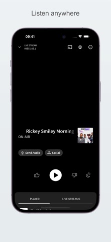 KISS 103.1 iPhone screenshot