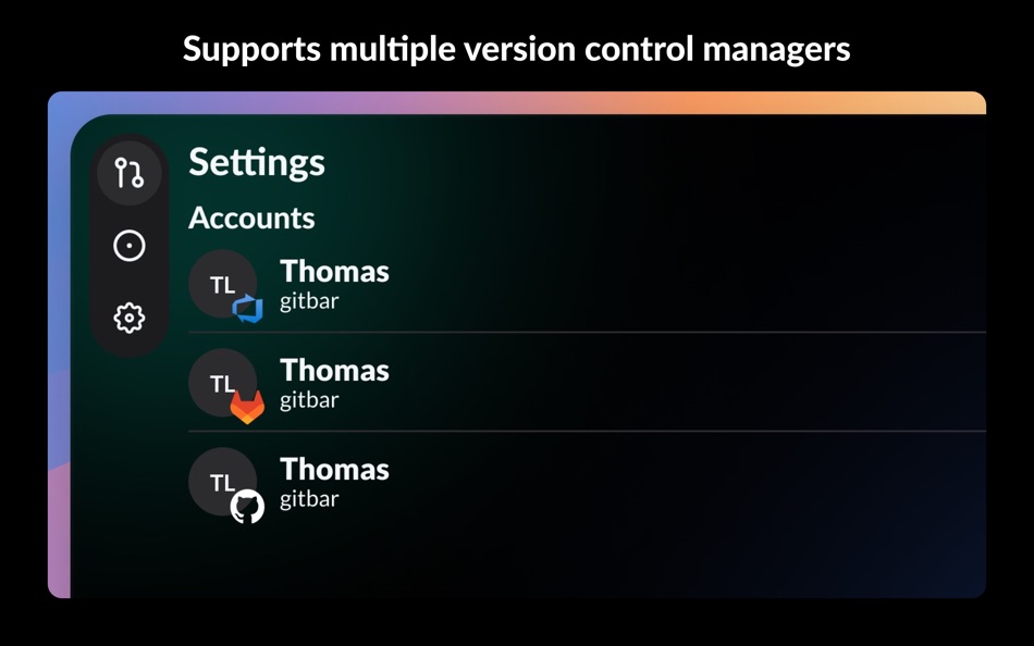 #6. GitBar (macOS) De: Thomas Lamars