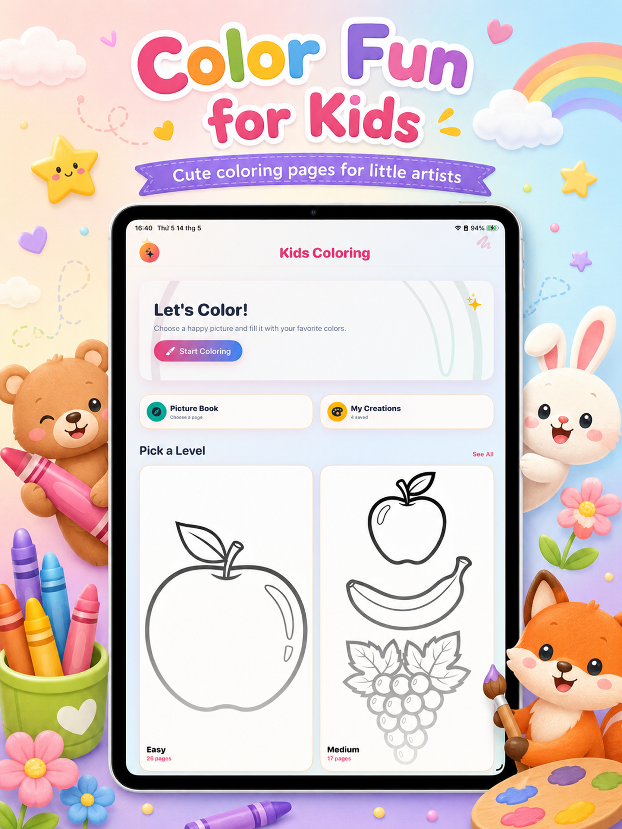 ColorJoy: Kids Colouring