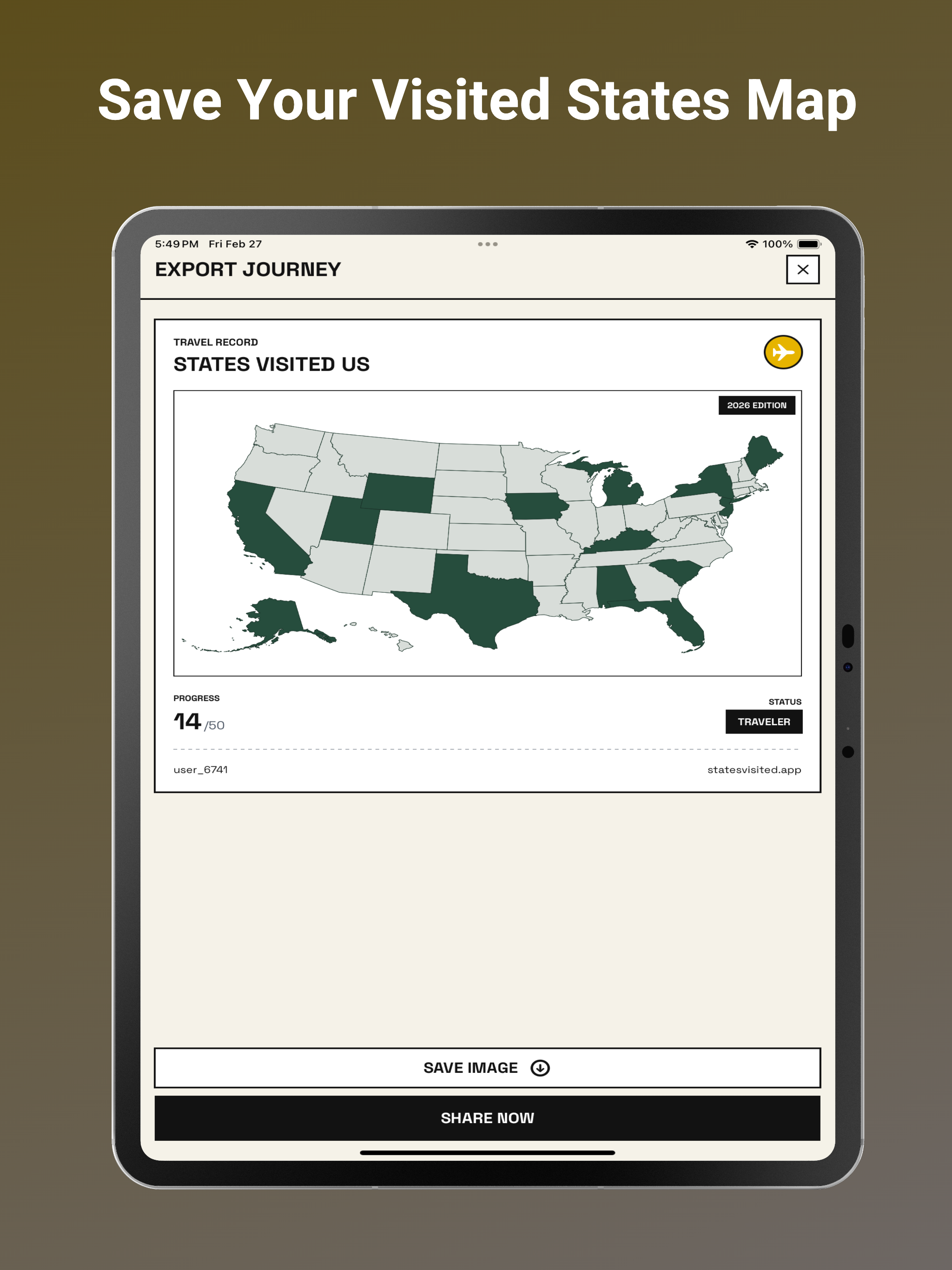 Visited States: USA Travel Map screenshot 5