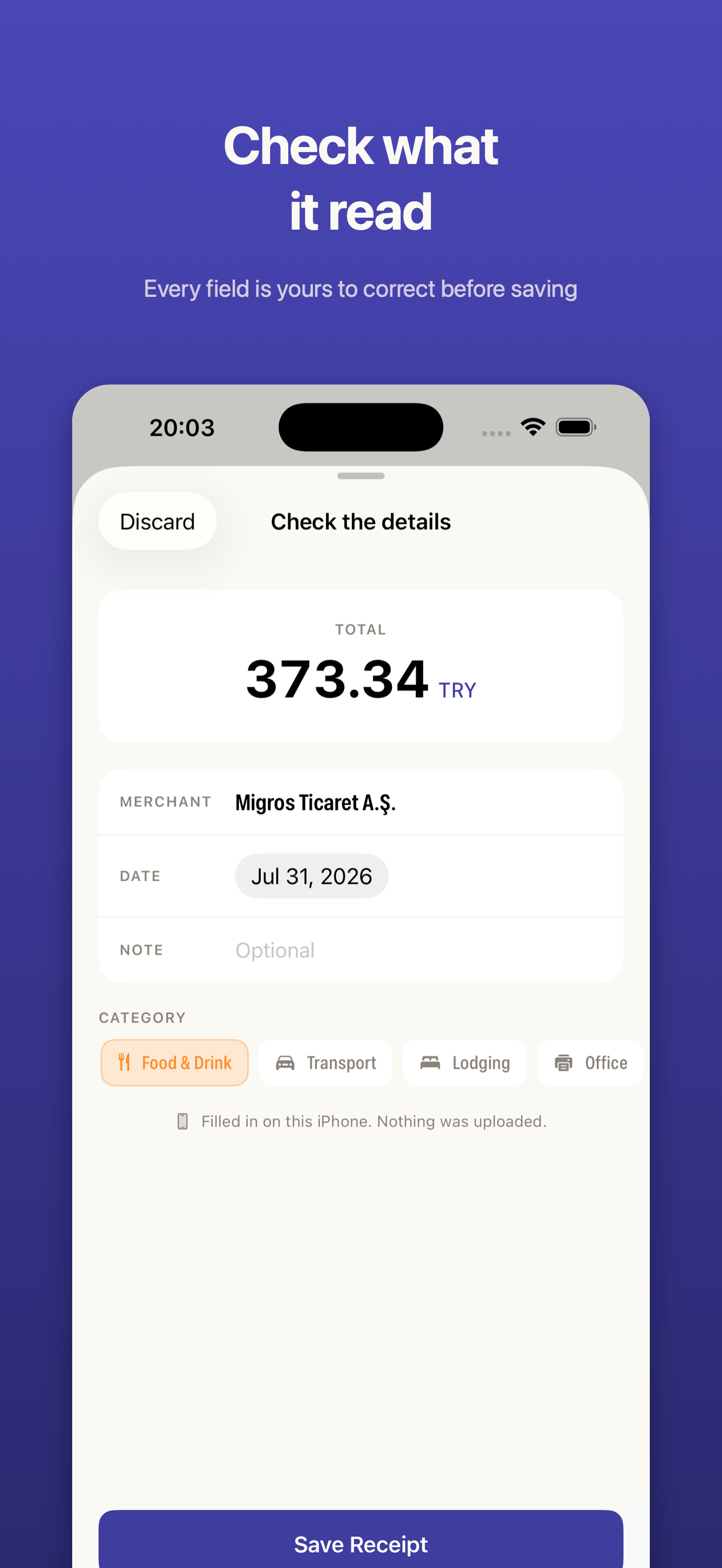 Receiptly: Receipt Scanner screenshot 2