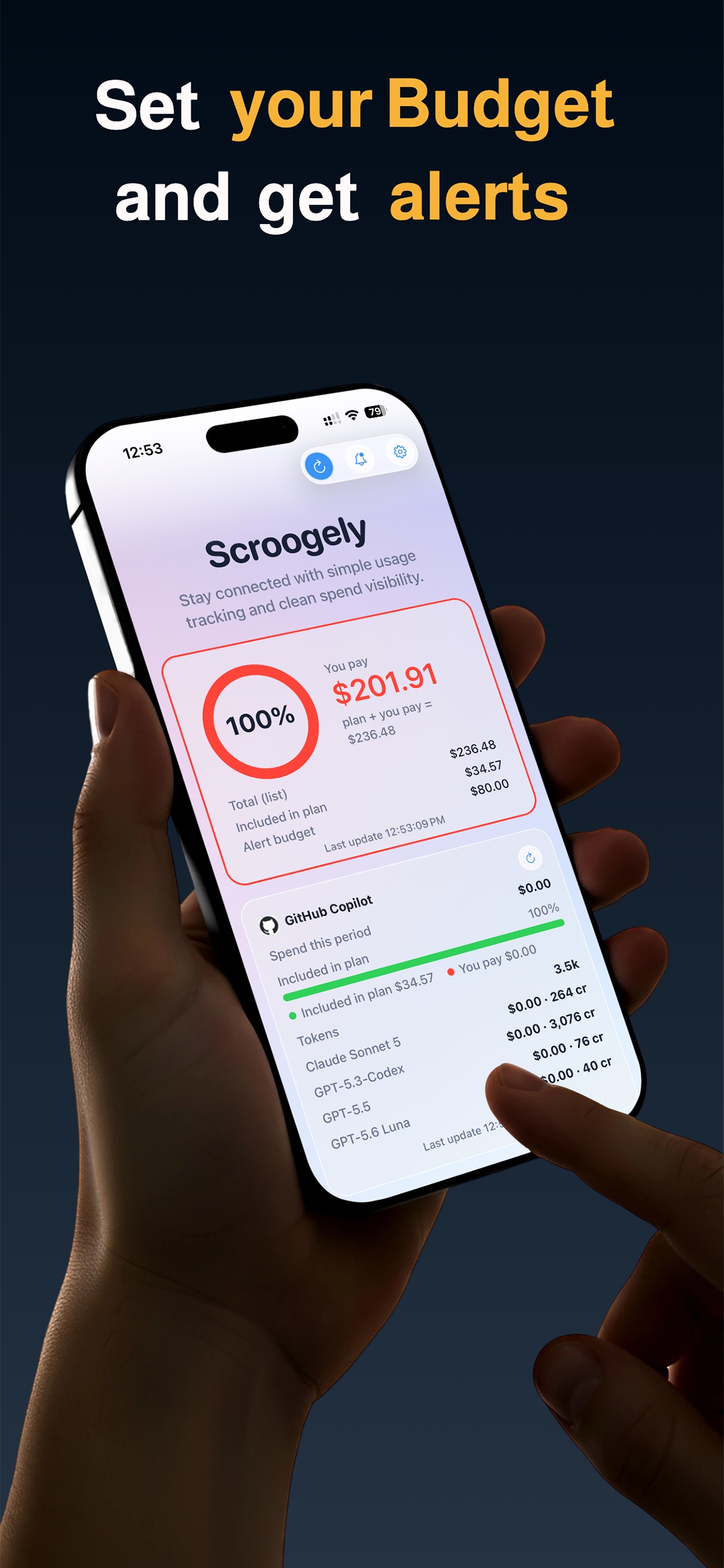Screenshot 4 of Scroogely - Copilot usage