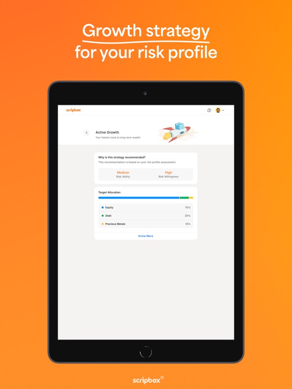 Scripbox Mutual Fund & SIP App iPad screenshot 4 - Finance app