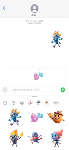 Zooming Comet Stickers Screenshot 4 of 4