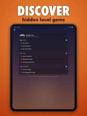 Triply: AI Trip & Tour Planner iPad screenshot