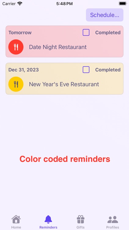 Romantic Reminders