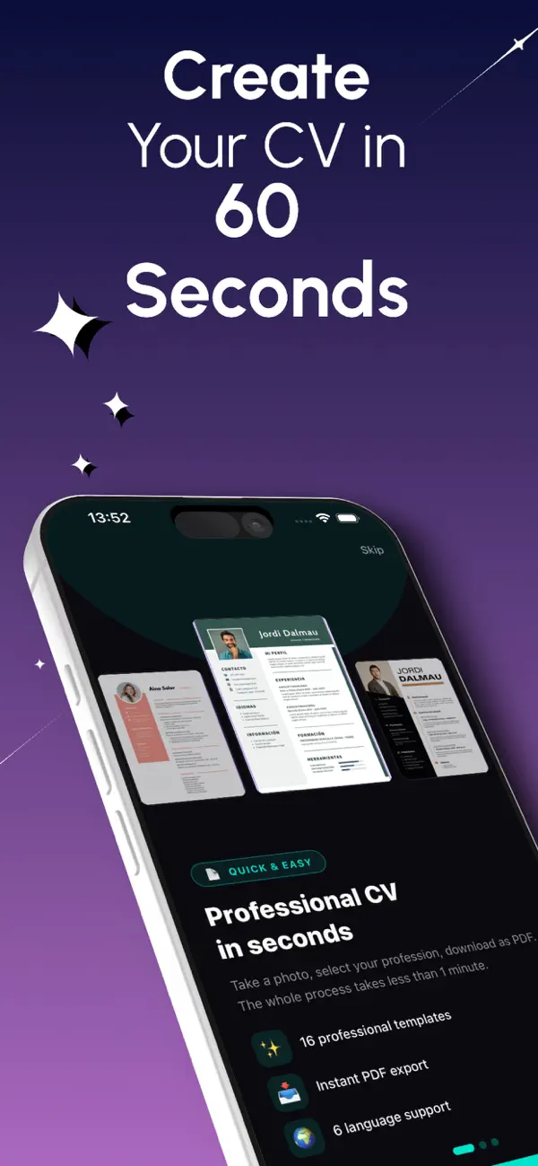 Screenshot #1 pour AI Resume Builder – CV Maker
