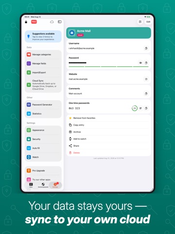 Password Safe Manager & Vault iPad screenshot