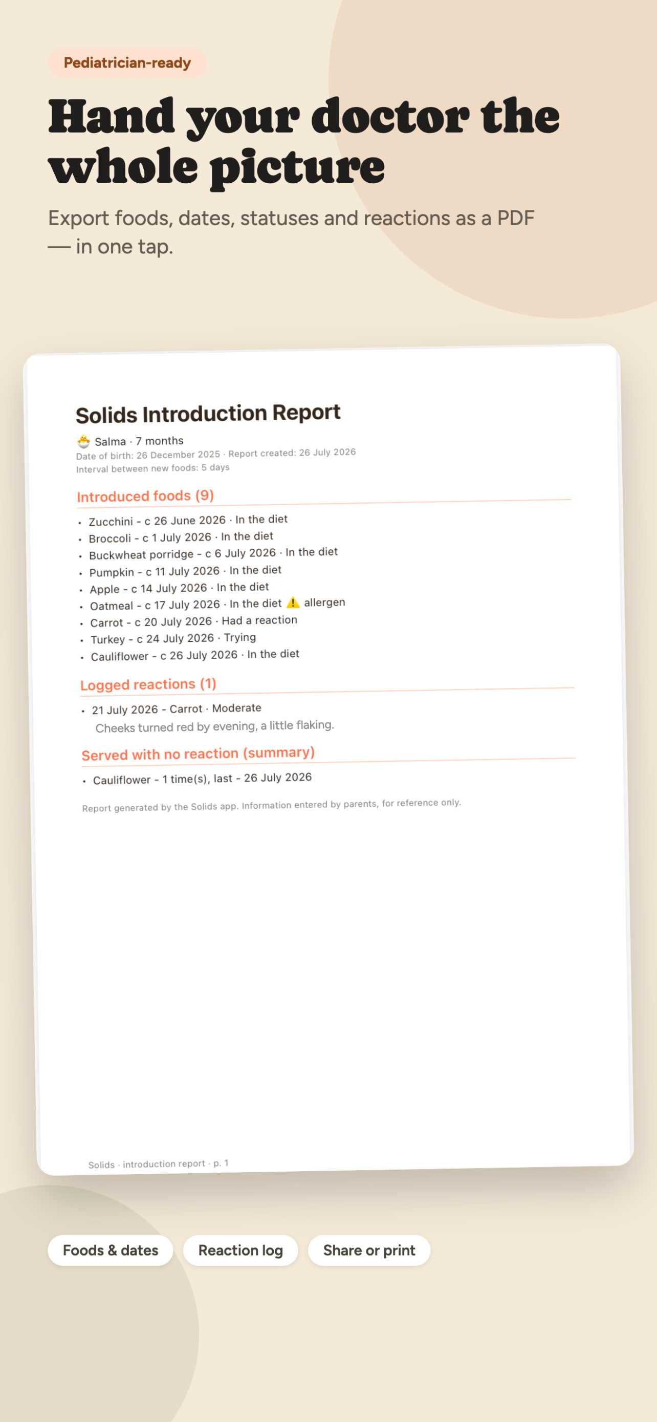 Solid: Baby Food Tracker screenshot 3