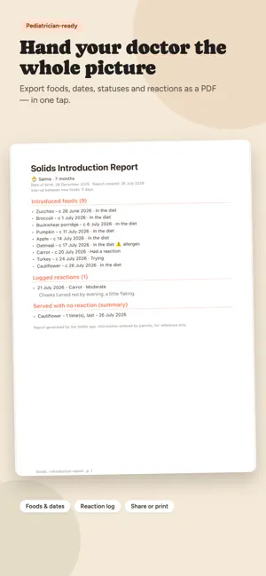 Solid: Baby Food Tracker screenshot 3