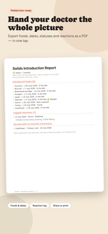 Solid: Baby Food Tracker Screenshot 3 of 7