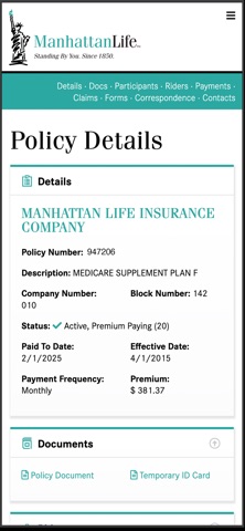 ManhattanLife Client Services Screenshot 2 of 3