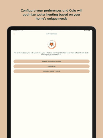 CalaWater iPad screenshot