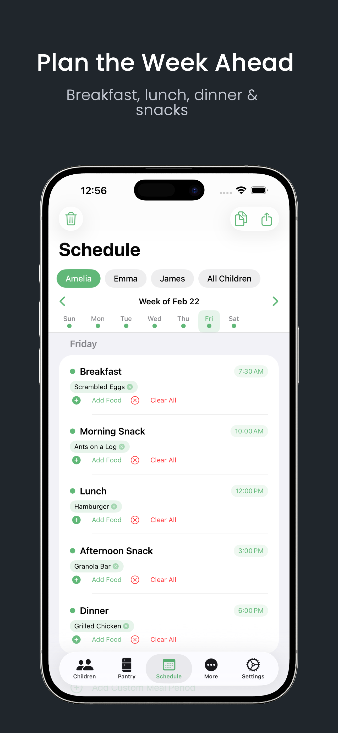 Kids Meal Planner screenshot 4