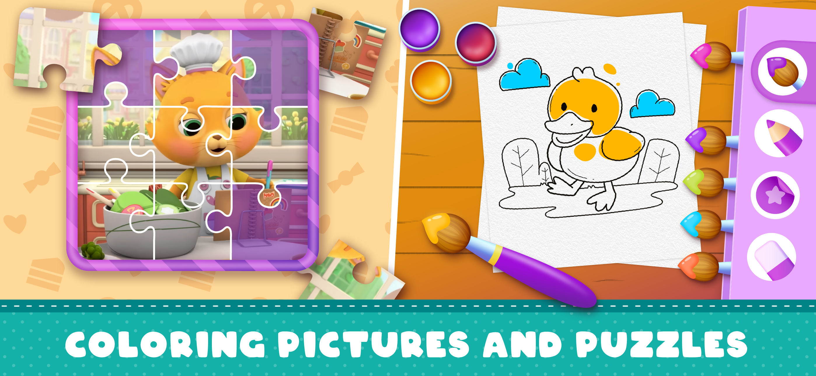 Kitty - Dogs: Math Abc Puzzles screenshot 4